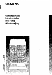 Manual Siemens SE24230 Dishwasher