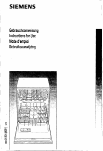 Manual Siemens SE24264 Dishwasher