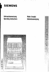 Bedienungsanleitung Siemens SE25060EU Geschirrspüler