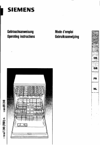 Bedienungsanleitung Siemens SE25910 Geschirrspüler