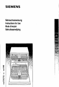 Bedienungsanleitung Siemens SE26980 Geschirrspüler