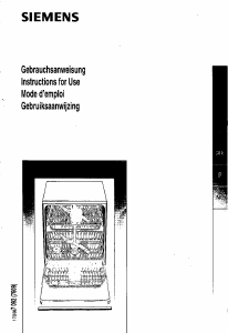 Mode d’emploi Siemens SE28292 Lave-vaisselle