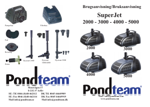 Brugsanvisning Pondteam SuperJet 2000 Fontænepumpe