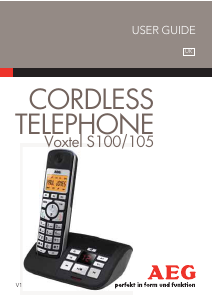 Handleiding AEG Voxtel S100 Draadloze telefoon