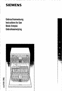 Manual Siemens SE58660 Dishwasher