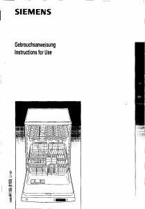 Bedienungsanleitung Siemens SE70591 Geschirrspüler