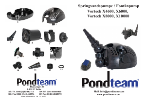 Bruksanvisning Pondteam Vortech X6000 Fontänpump