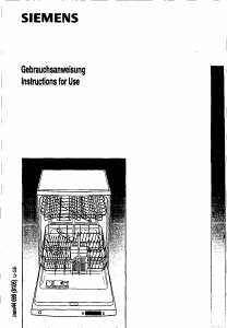 Bedienungsanleitung Siemens SL60590 Geschirrspüler