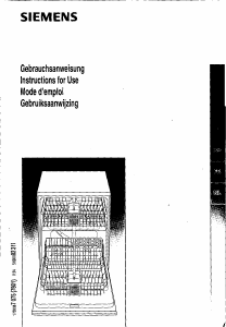 Mode d’emploi Siemens SL68590 Lave-vaisselle