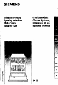 Manuale Siemens SN65020 Lavastoviglie