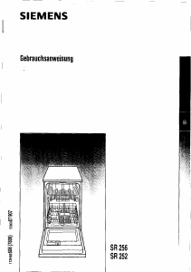 Bedienungsanleitung Siemens SR25226 Geschirrspüler