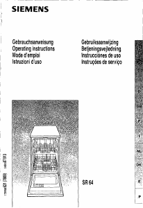 Brugsanvisning Siemens SR64000 Opvaskemaskine