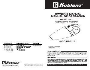 Manual de uso Koblenz HV-120 KG3 Aspirador de mano