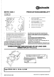 Bedienungsanleitung Bauknecht EKVH 3460 BR Kochfeld
