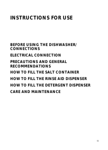 Manual Ignis ADL 448/1 Dishwasher