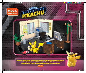 Handleiding Mega Construx set GGK26 Pokemon Detective Pikachu kantoor