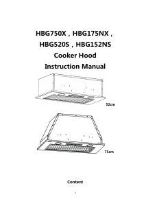 Handleiding Hoover HBG520S Afzuigkap