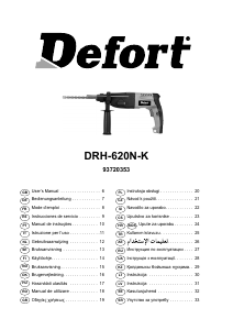 Návod Defort DRH-620N-K Rotačné kladivo
