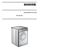 Handleiding Hoover W 105 SX/1 Was-droog combinatie