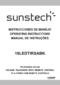 Manual Sunstech 19LEDTIRSA Televisor LED