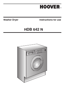 Handleiding Hoover HDB 642N-80 Was-droog combinatie