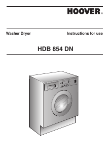 Handleiding Hoover HDB 854DN/1-80 Was-droog combinatie