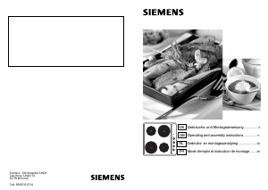 Bedienungsanleitung Siemens ET130201 Kochfeld