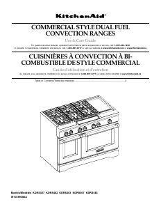 Mode d’emploi KitchenAid KDRS463VSS Cuisinière