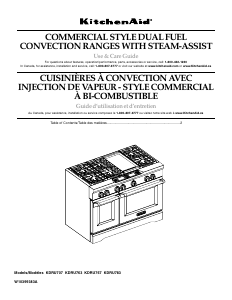 Manual KitchenAid KDRU767VSS Range