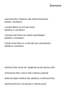 Manual Siemens HQ745526E Fogão