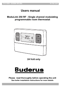 Handleiding Buderus ModuLink 250 RF Thermostaat