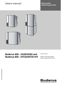 Manual Buderus 800 24T25 V Gas Boiler