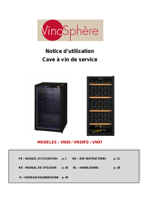 Mode d’emploi VinoSphère VN50 Cave à vin