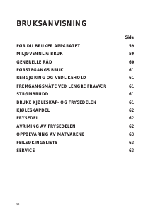 Bruksanvisning Bauknecht KGI 3112/A+ Kjøle-fryseskap