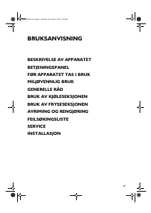 Bruksanvisning Bauknecht KVI 1609/A Kjøleskap