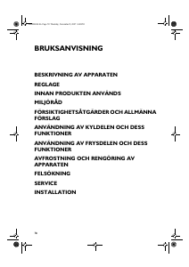 Bruksanvisning Bauknecht KRI 1809/A/1 Kylskåp