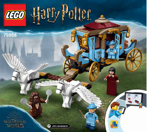 Руководство ЛЕГО set 75958 Harry Potter Карета школы Шармбатон: приезд в Хогвартс