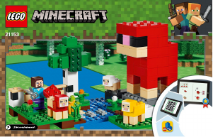 Használati útmutató Lego set 21153 Minecraft A gyapjúfarm
