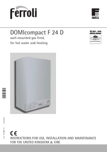 Manual Ferroli DOMIcompact F 24 D Gas Boiler