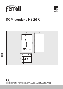 Manual Ferroli DOMIcondens HE 26 C Gas Boiler