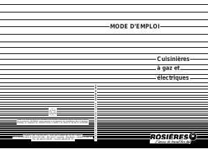 Mode d’emploi Rosières RCE 5325 RB Cuisinière