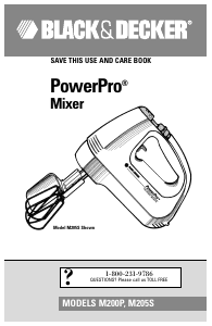 Manual Black and Decker M200P Hand Mixer