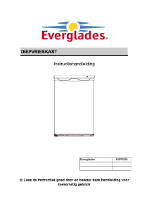 Handleiding Everglades EVFR536 Vriezer