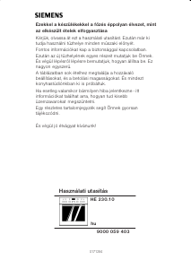 Használati útmutató Siemens HE230210 Tűzhely
