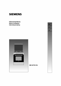 Mode d’emploi Siemens HM22753EU Cuisinière