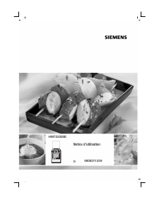 Mode d’emploi Siemens HM722200E Cuisinière