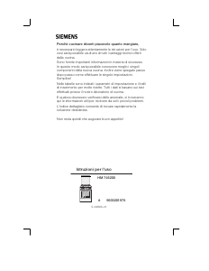 Manuale Siemens HM745200 Cucina