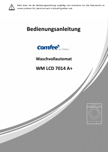 Bedienungsanleitung Comfee WM LCD 7014 Waschmaschine