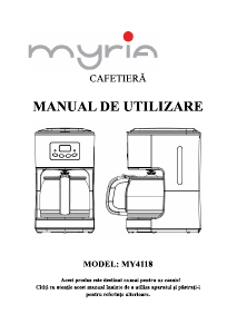 Manual Myria MY4118 Coffee Machine