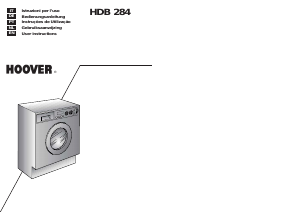 Manual Hoover HDB 284-80 Máquina de lavar e secar roupa